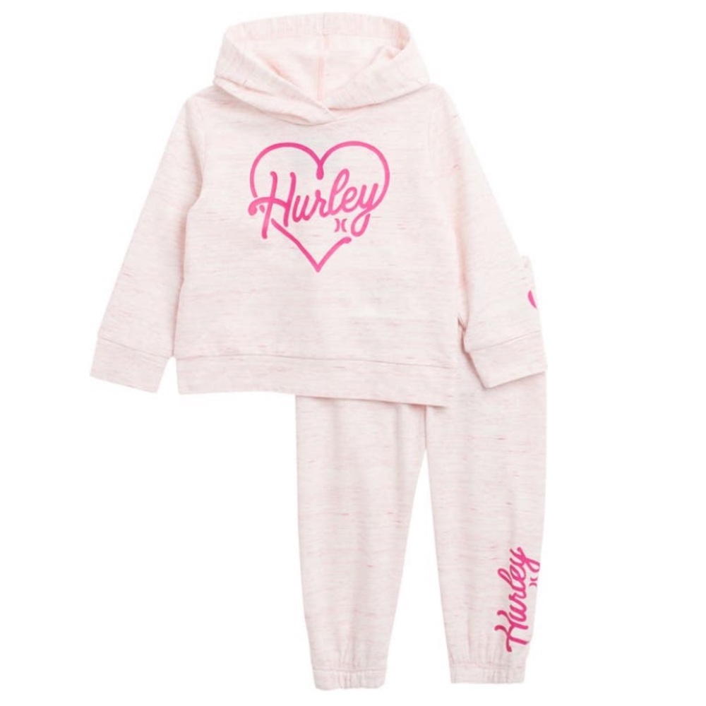Hurley pink 💖 long sleeve active pants set 2301